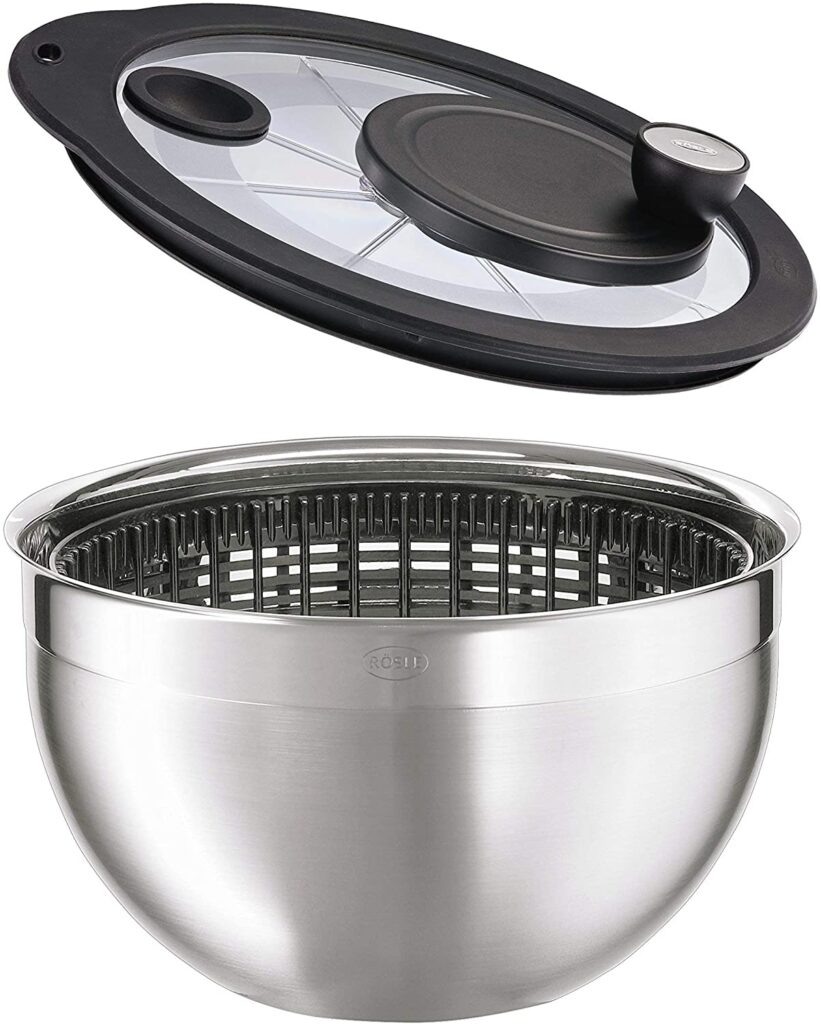 sALAD SPINNER WITH STAINLESS STEEL